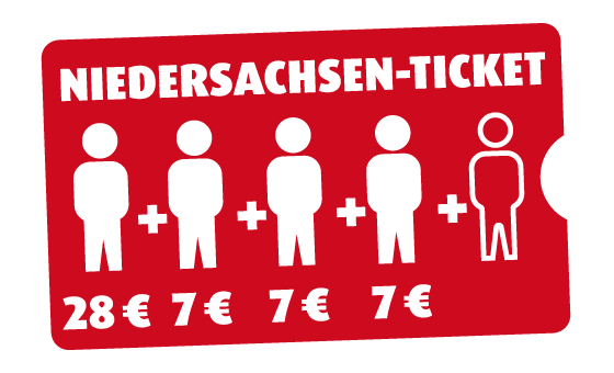 Niedersachsen-Ticket 4 Personen Niedersachsen-Ticket 4 Personen