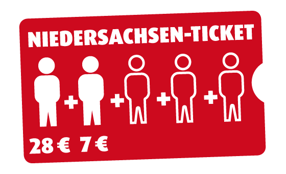 Niedersachsen-Ticket 2 Personen Niedersachsen-Ticket 2 Personen